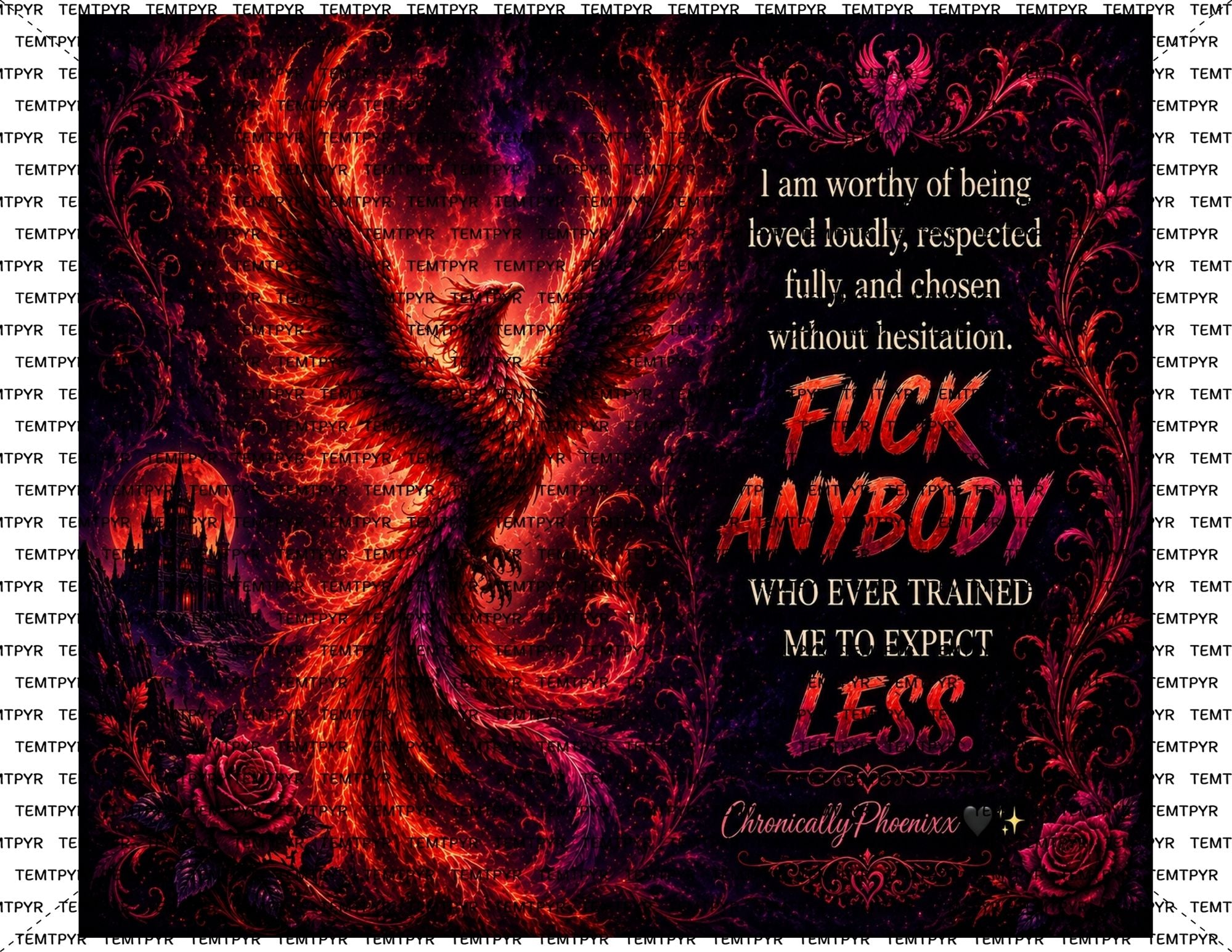 Inspirational Phoenix 20oz Sublimated Tumbler