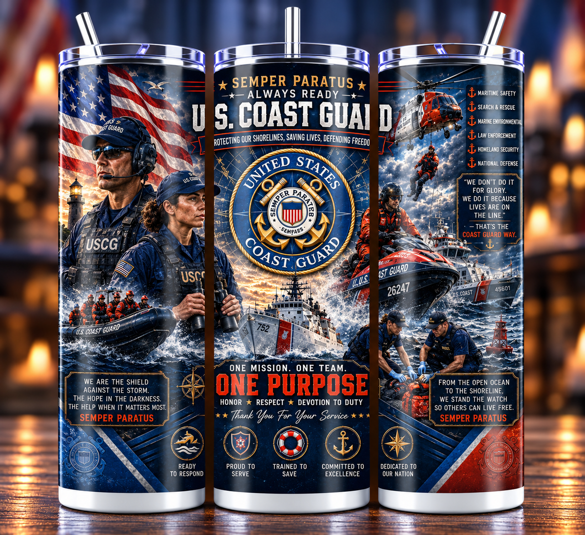 All Military Services 20oz Sublimated Tumbler