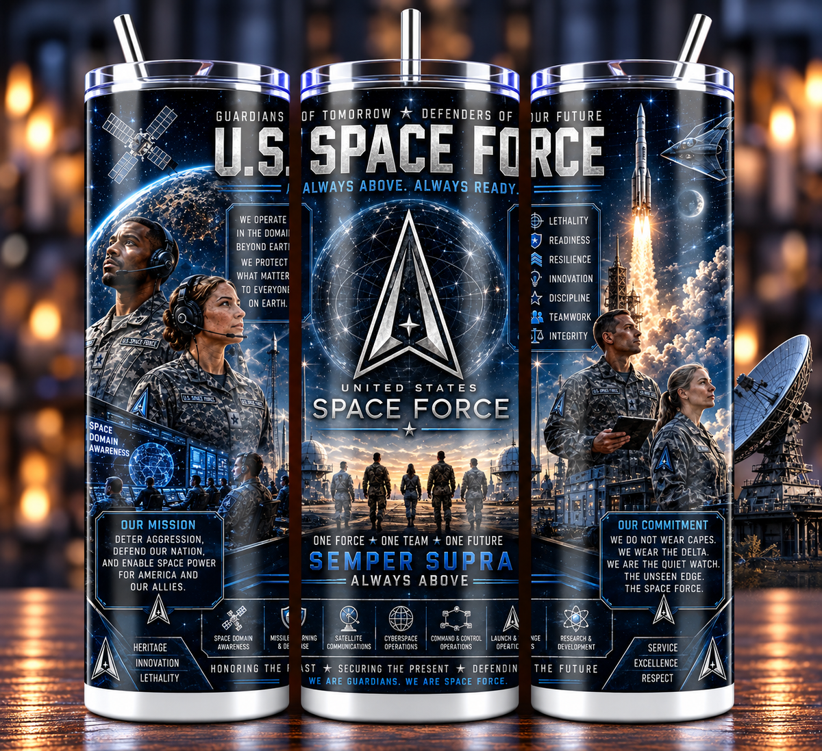 All Military Services 20oz Sublimated Tumbler