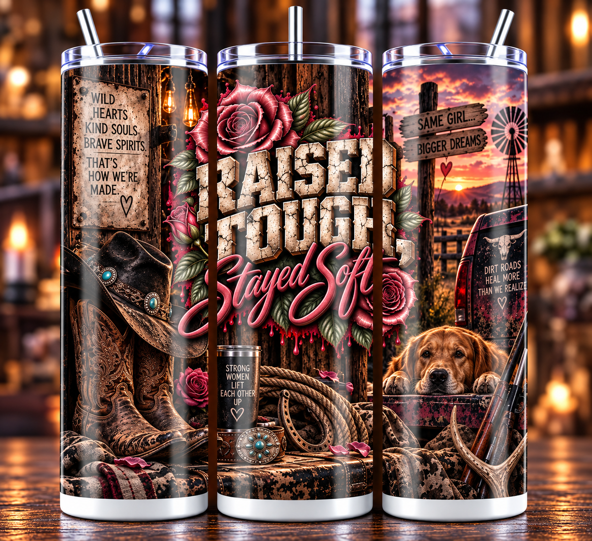 Raised Tough Stayed Soft 20oz Sublimated Tumbler