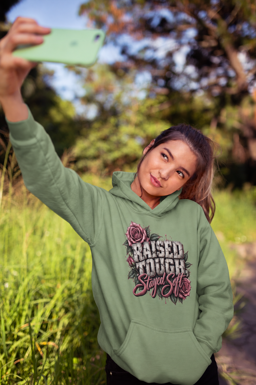 Raised Tough Stayed Soft - Softstyle Midweight Hoodie