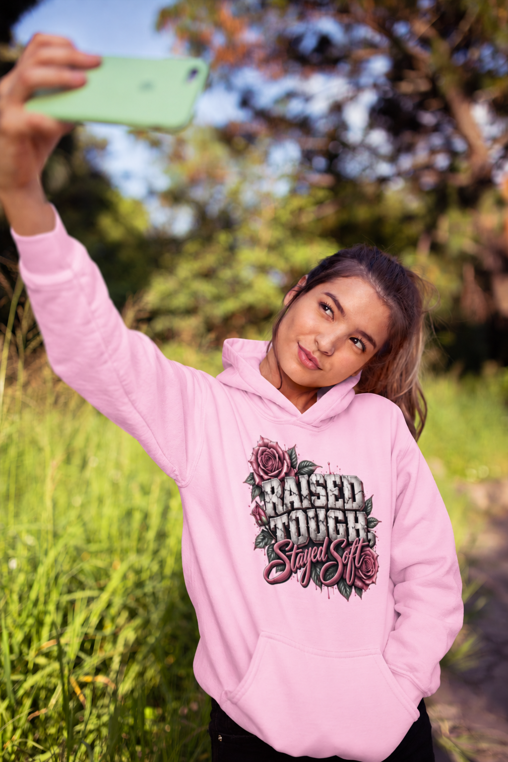 Raised Tough Stayed Soft - Softstyle Midweight Hoodie
