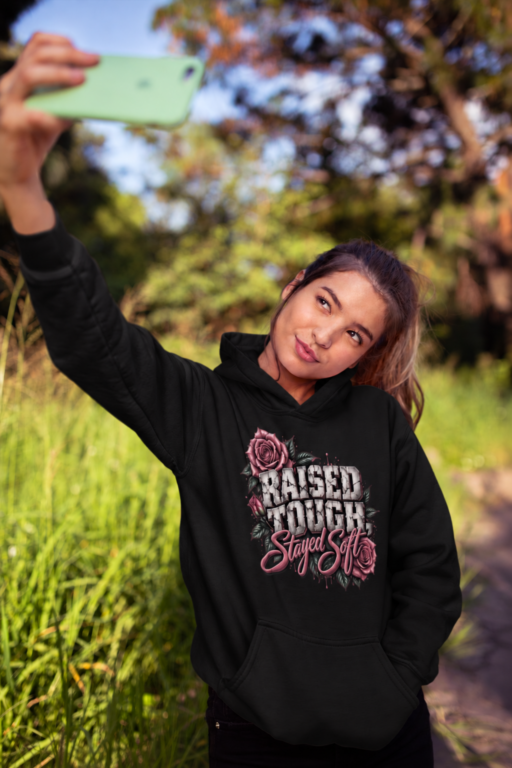 Raised Tough Stayed Soft - Softstyle Midweight Hoodie