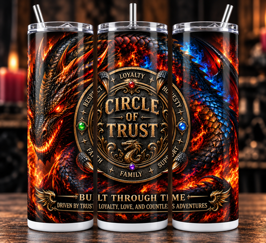 Circle of Trust 20oz Tumbler Dragon Sublimated Tumbler