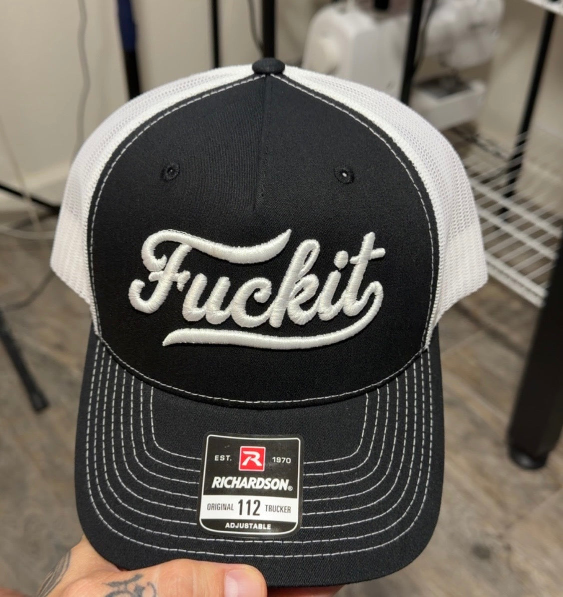 F@ck It - Puff Embroidered Snapback Blk/Wht
