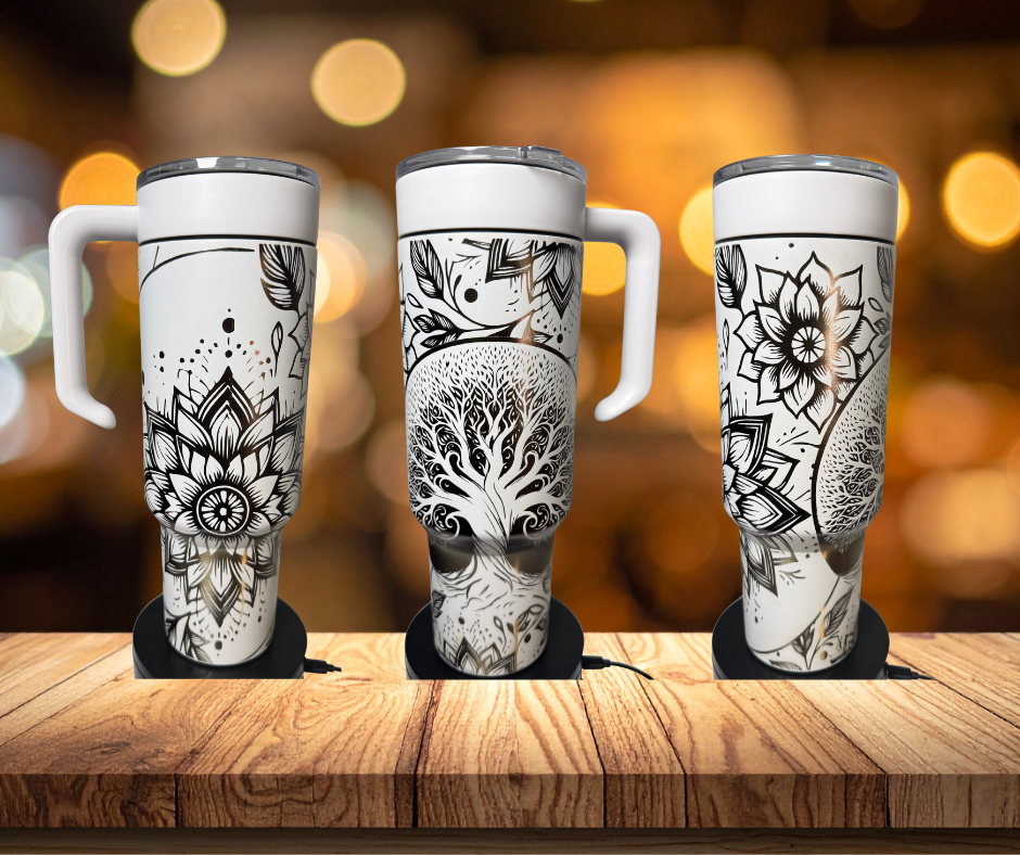 Tumbler - 40 oz Laser-Engraved - Tree of Life