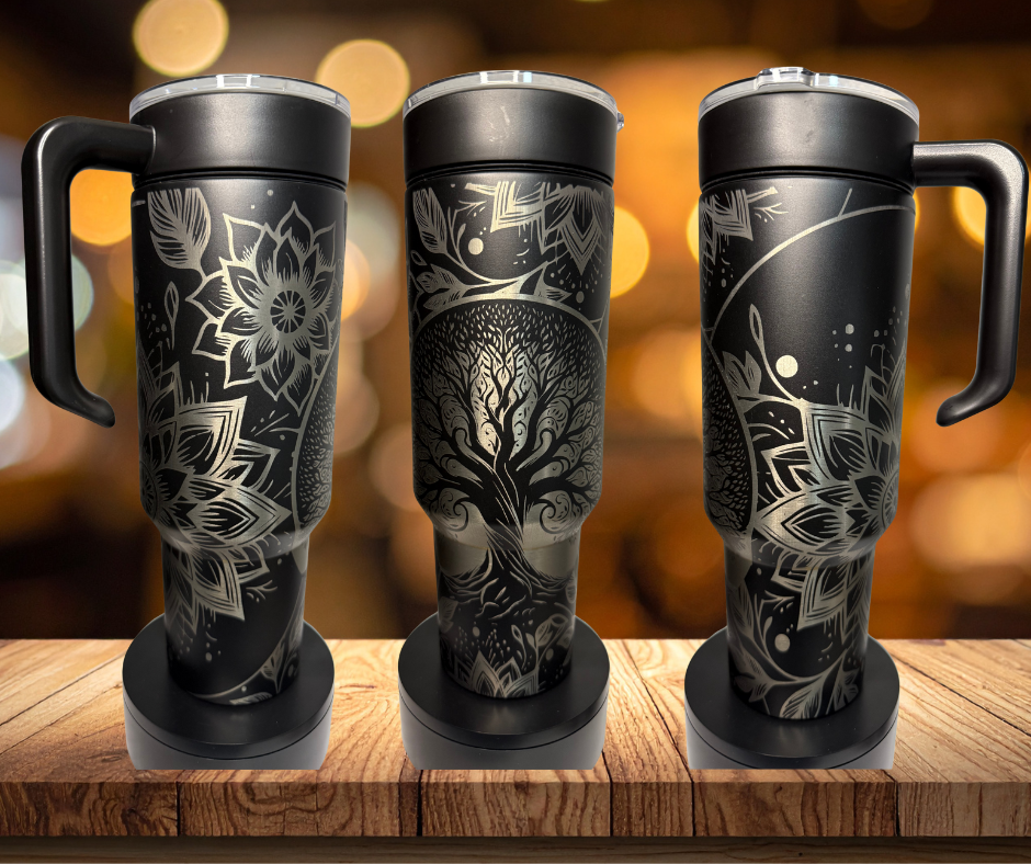 Tumbler - 40 oz Laser-Engraved - Tree of Life