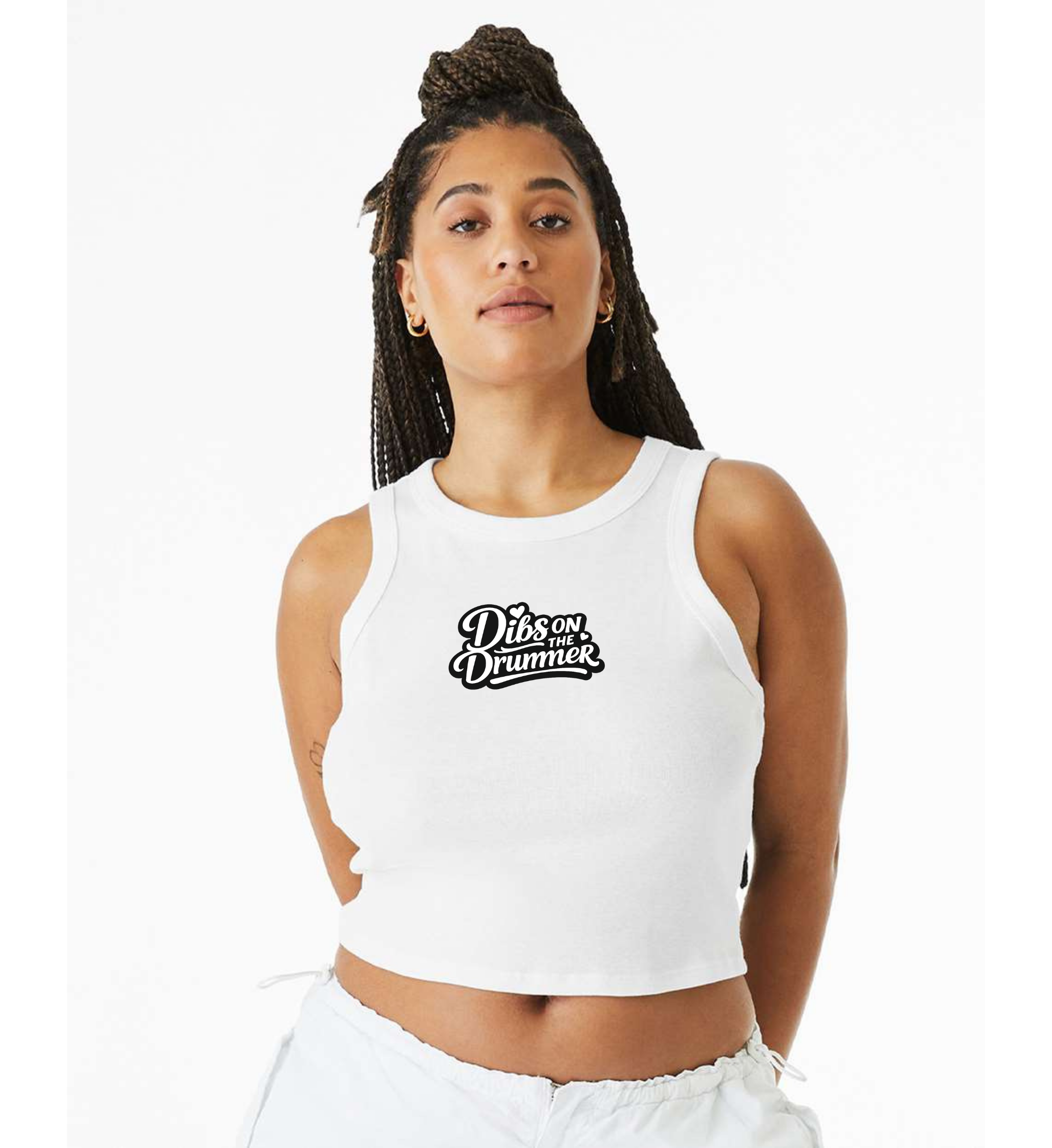 Women's Micro Tank - Dibs On The Drummer