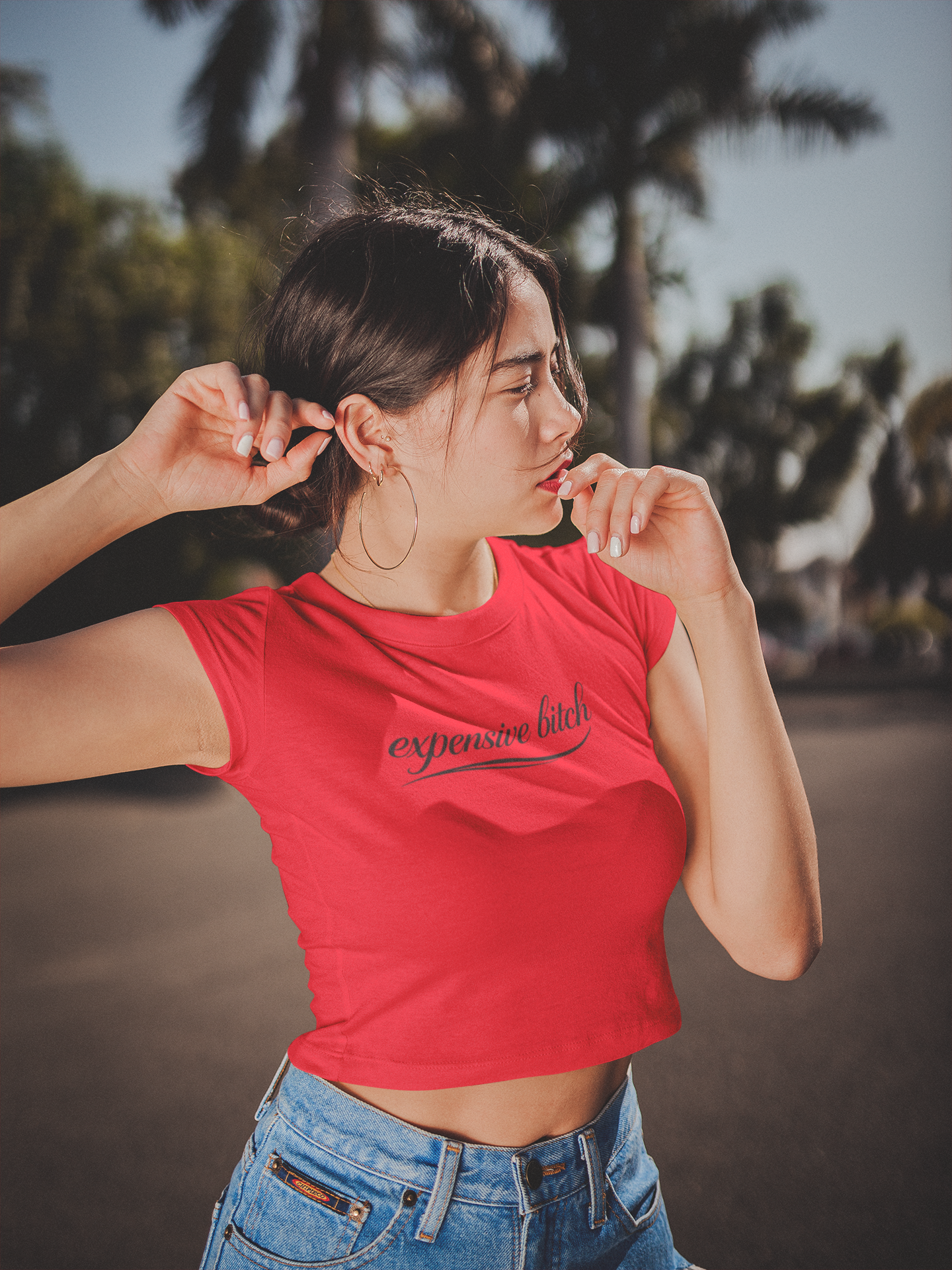 Women's Crop Top - Expensive Bitch