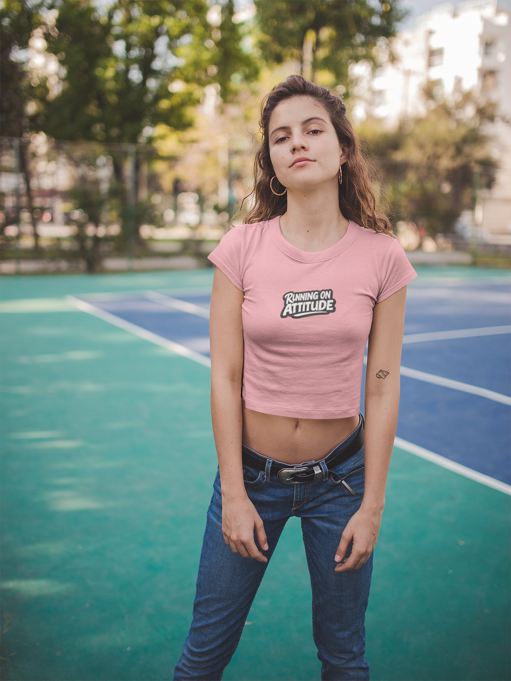 Women's Crop Top - Running On Attitude