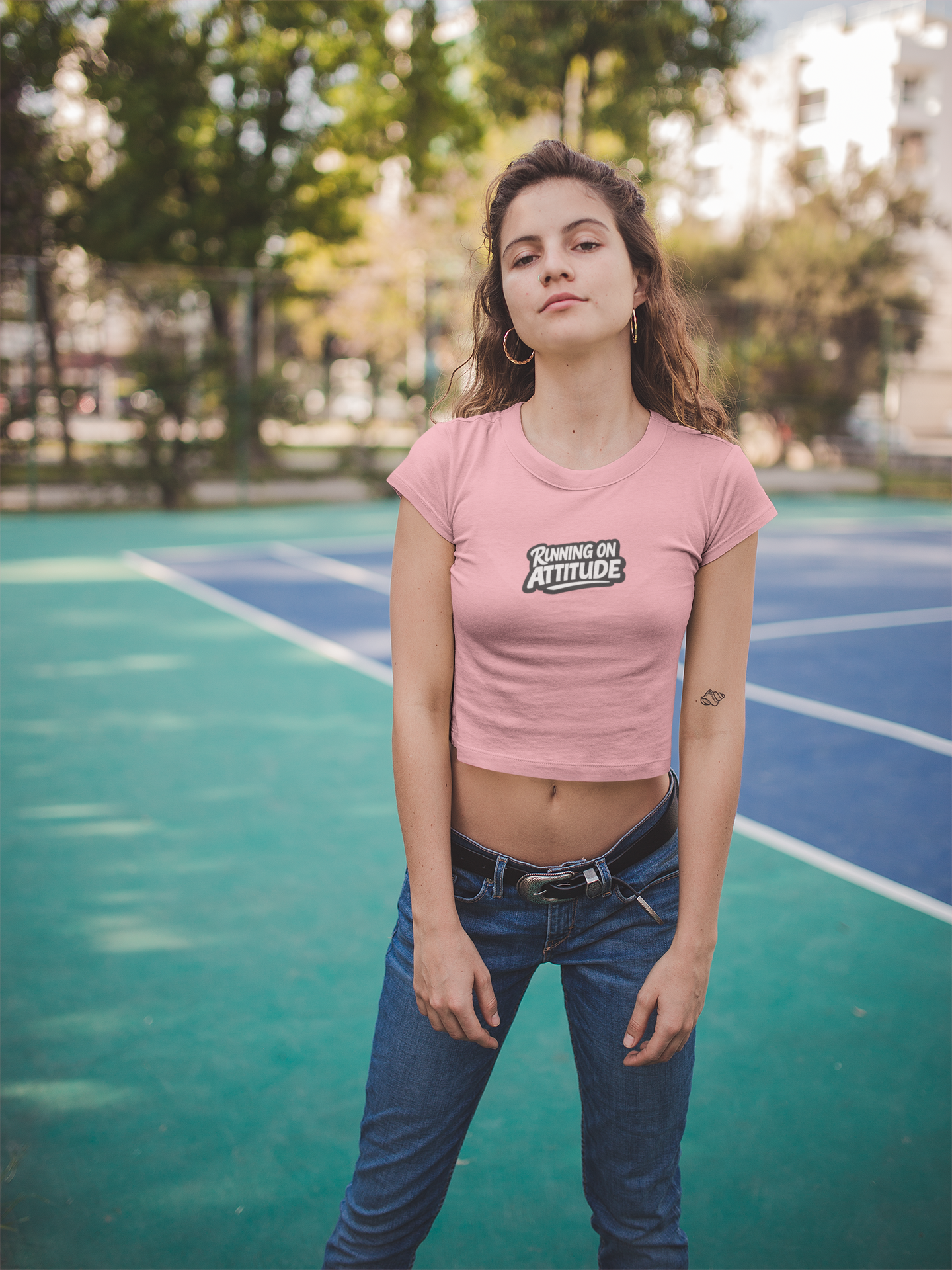Women's Crop Top - Running On Attitude